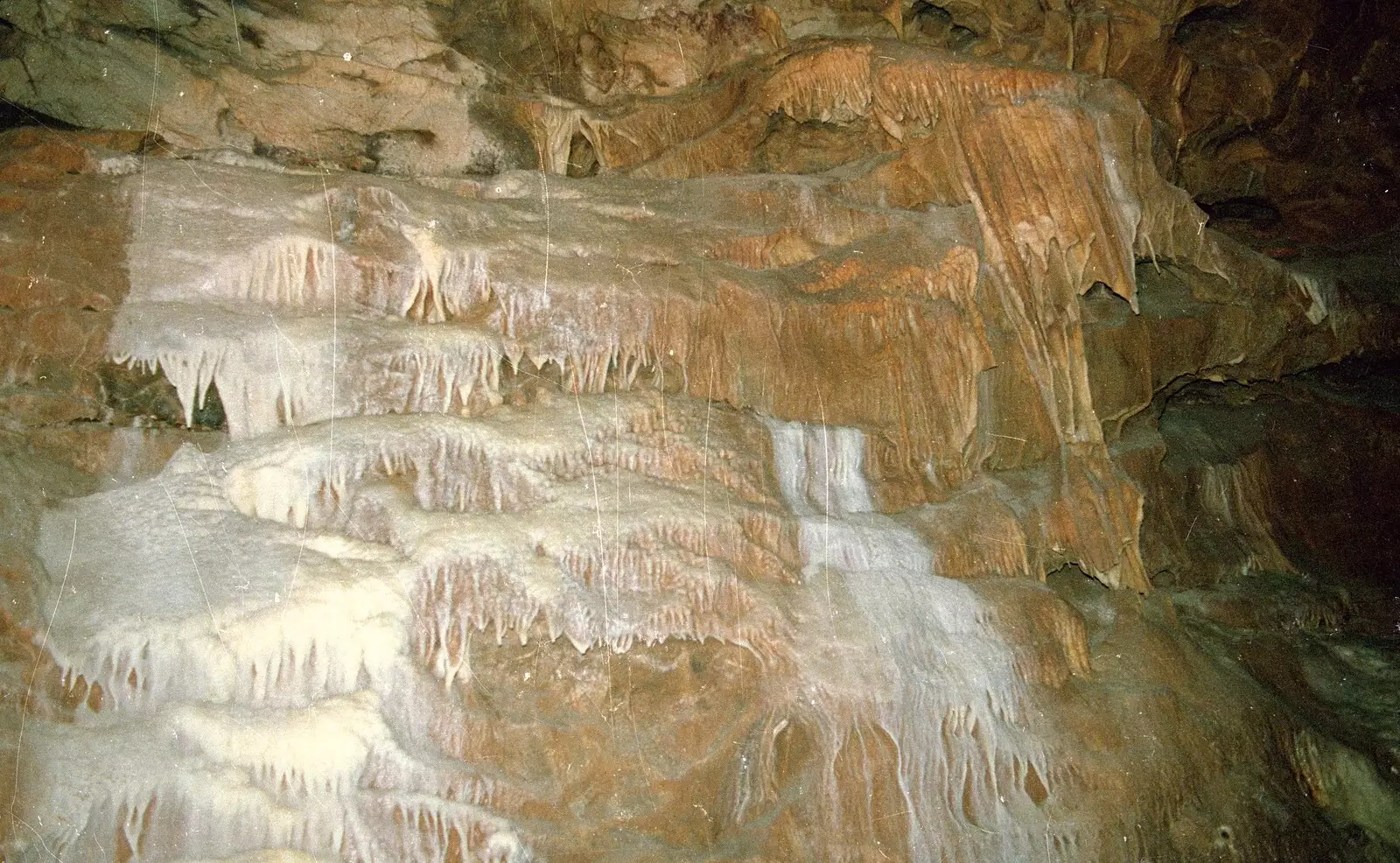 A curtain of calcite, from Uni: Back at Poly and a Trip to Cheddar Gorge, Somerset and Plymouth - 2nd October 1986