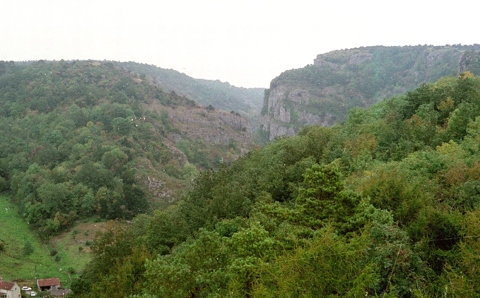 A view of the gorge from Uni: Back at Poly and a Trip to Cheddar Gorge, Somerset and Plymouth - 2nd October 1986