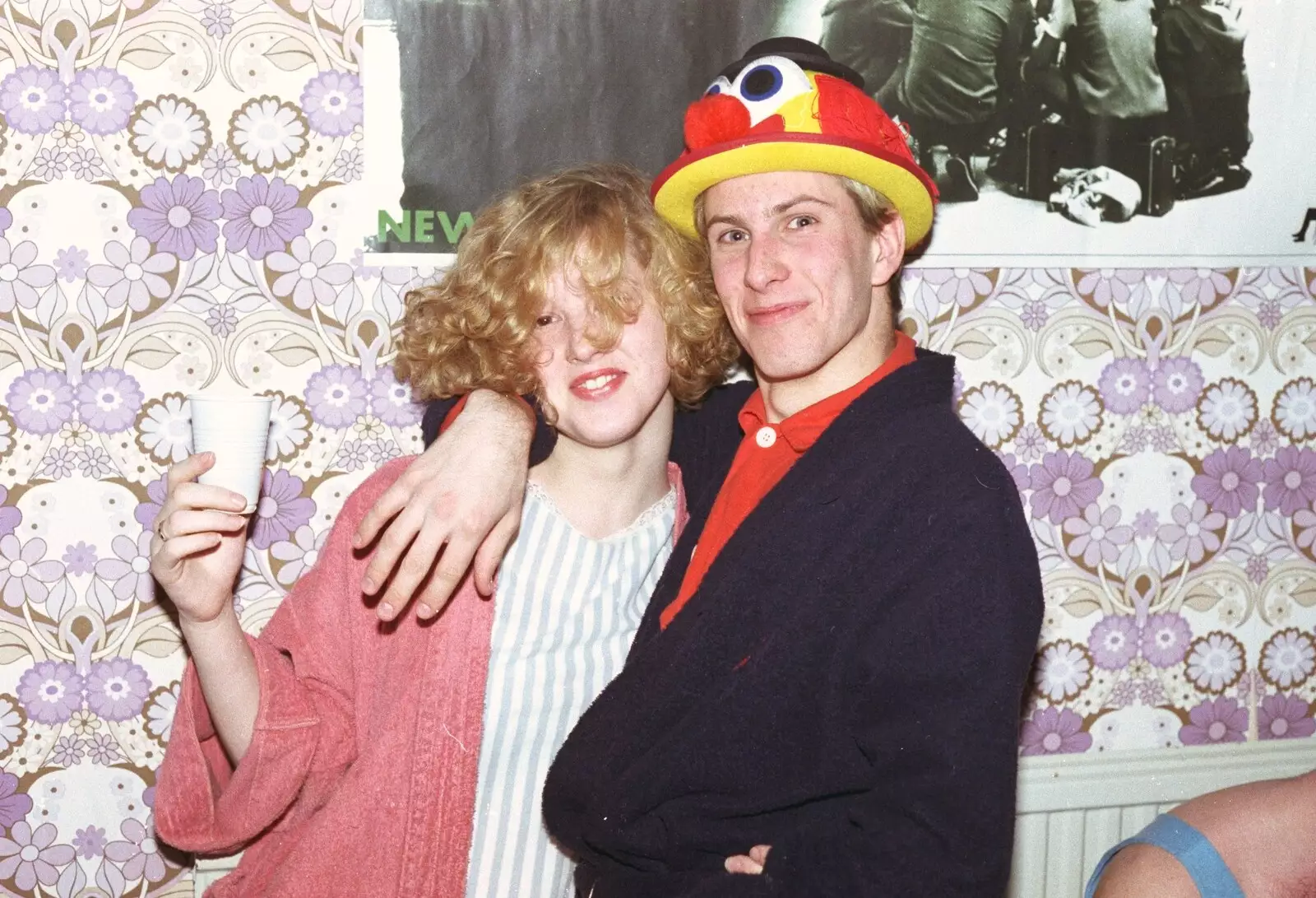 Check out the gnarly wallpaper, from Uni: Simon Read's Party, North Road East, Plymouth - 10th October 1986