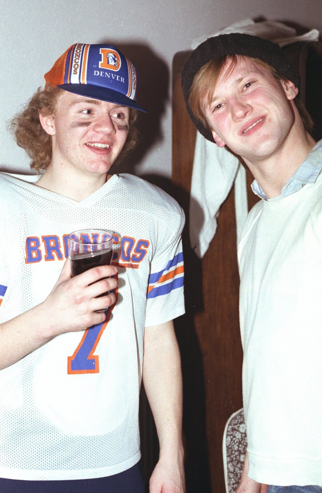 Denver Broncos from Uni: Simon Read's Party, North Road East, Plymouth - 10th October 1986