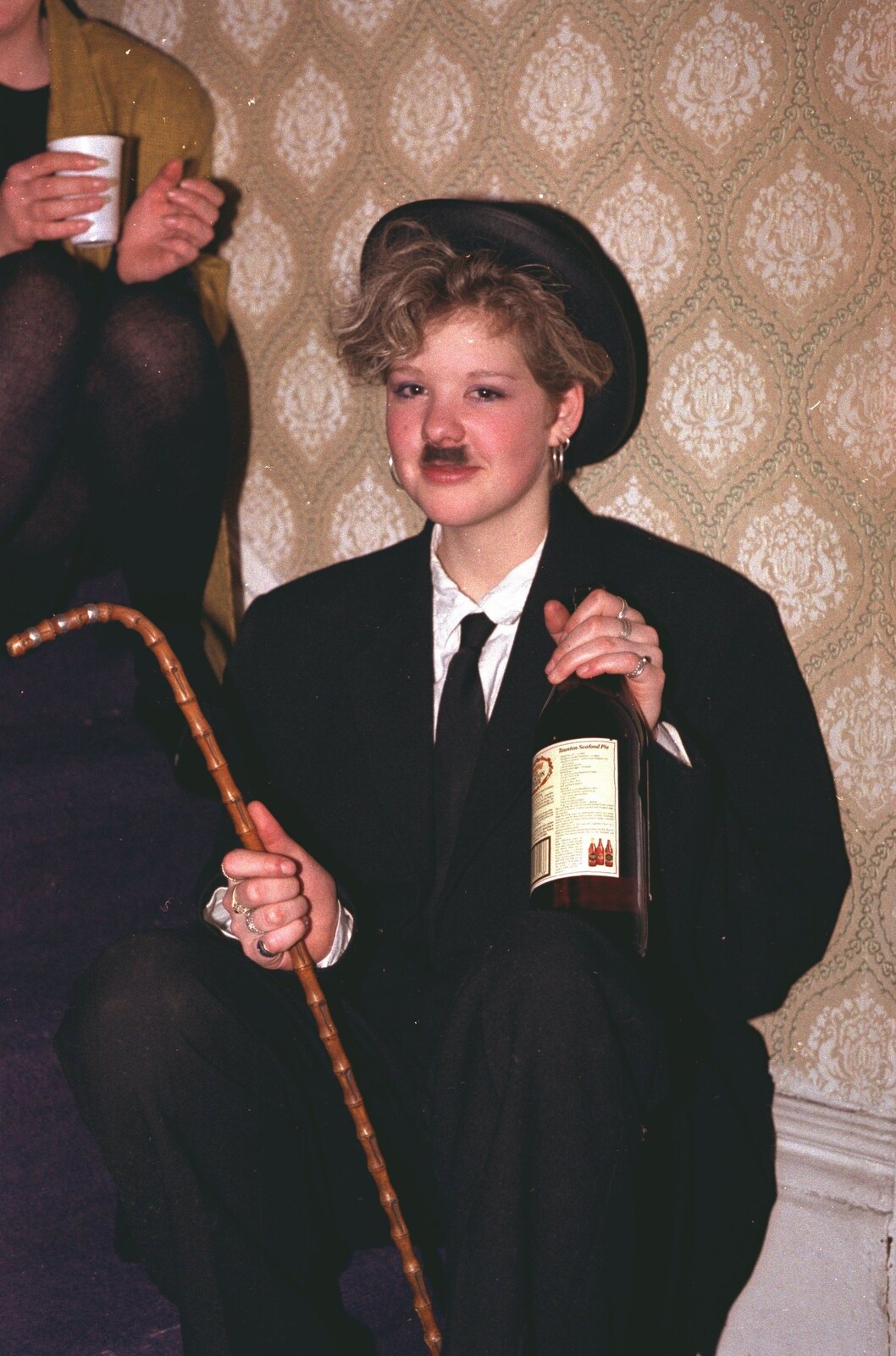 A Charlie Chaplin from Uni: Simon Read's Party, North Road East, Plymouth - 10th October 1986