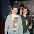 Malc and his mate by the DJ booth, Uni: A Party in Snobs Nightclub, Mayflower Street, Plymouth - 18th October 1986