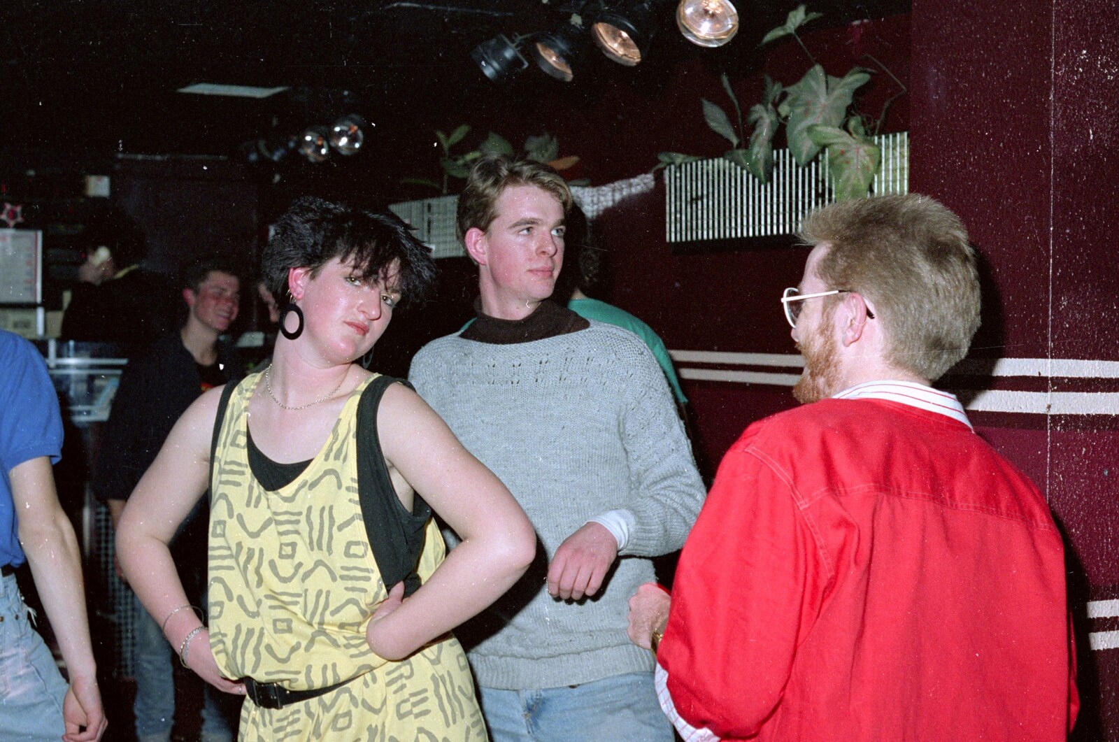 Party Girl looks over from Uni: A Party in Snobs Nightclub, Mayflower Street, Plymouth - 18th October 1986