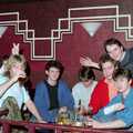 Another bunch of boys on the beer, Uni: A Party in Snobs Nightclub, Mayflower Street, Plymouth - 18th October 1986