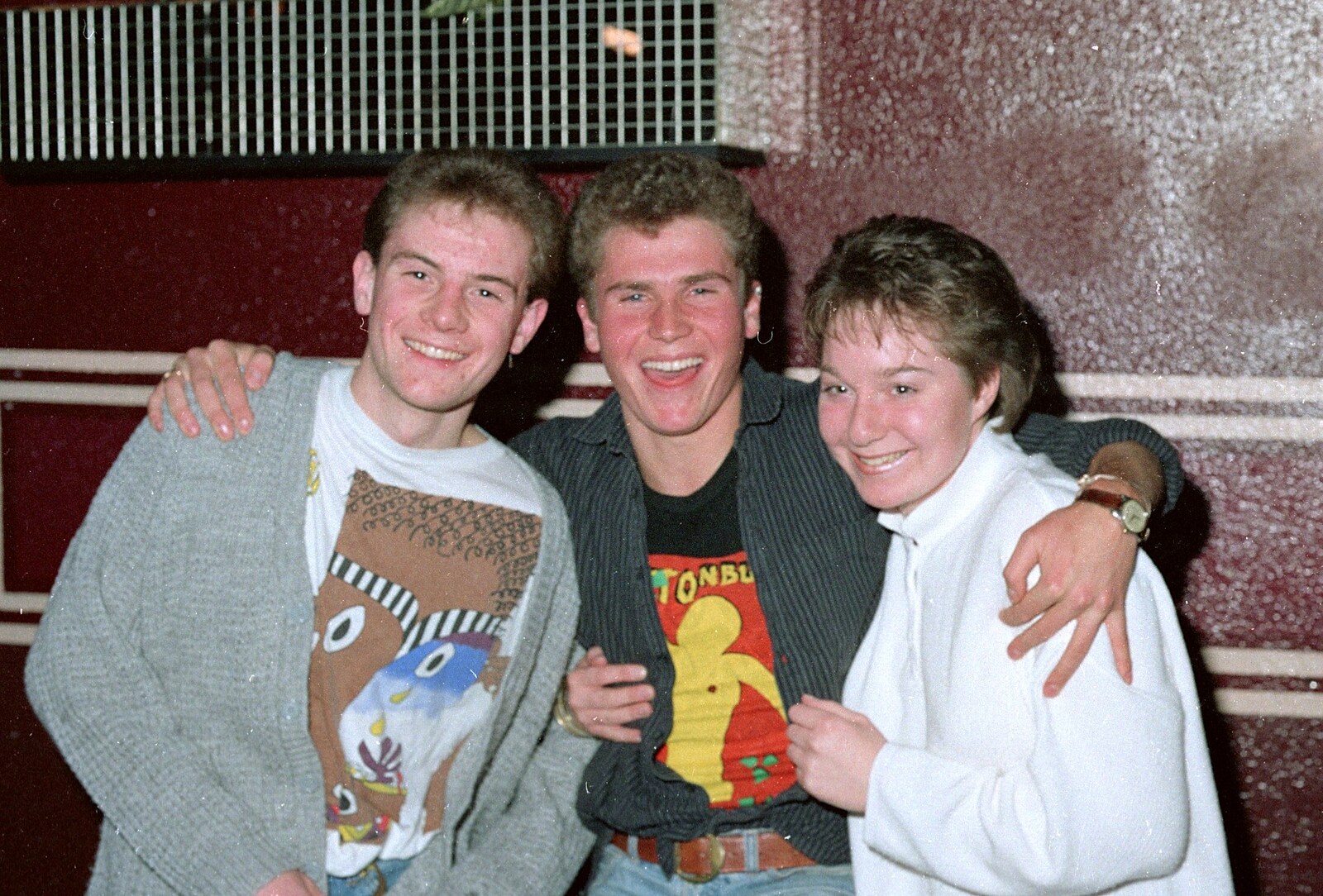 Malc and his mate from Uni: A Party in Snobs Nightclub, Mayflower Street, Plymouth - 18th October 1986