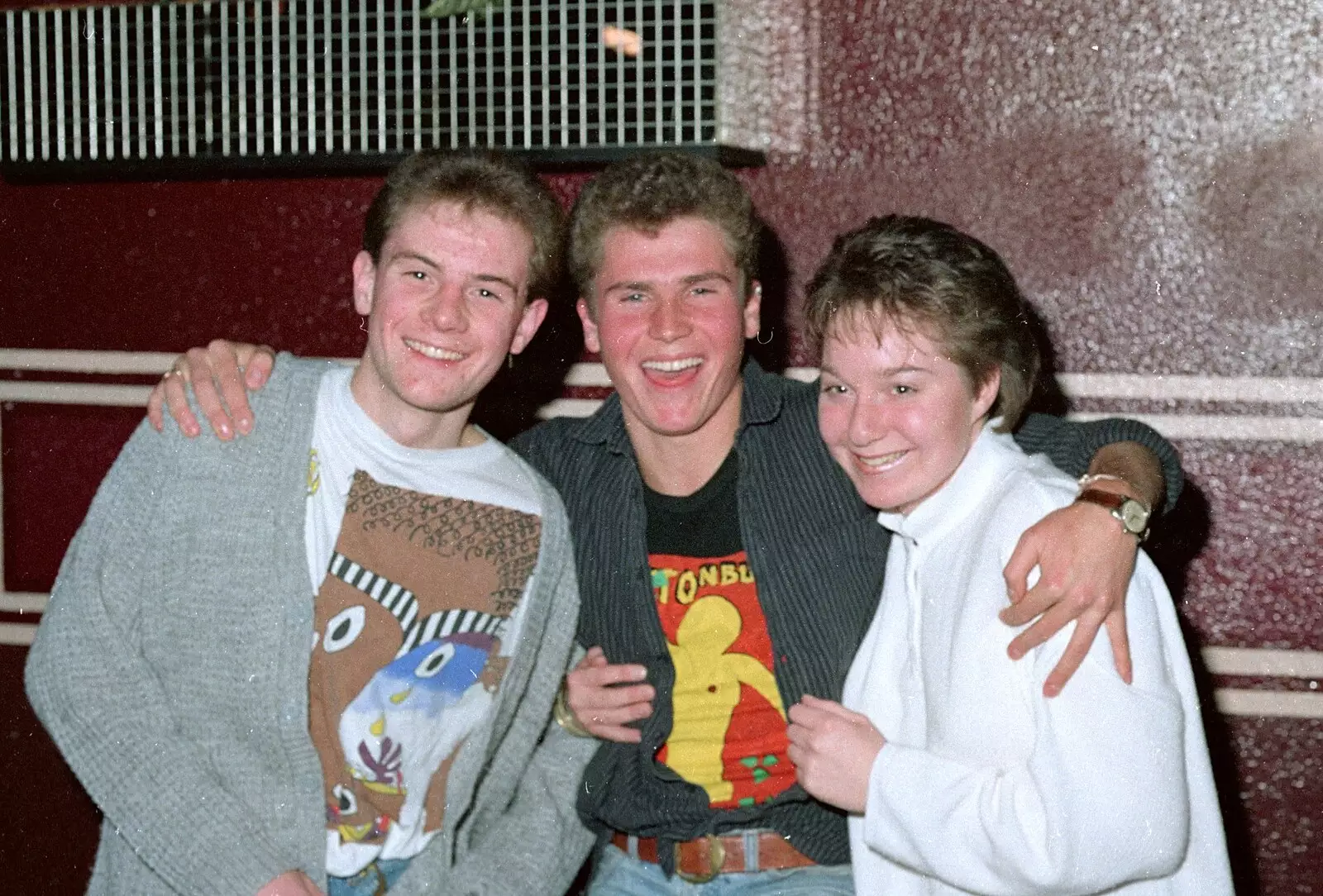 Malc and his mate, from Uni: A Party in Snobs Nightclub, Mayflower Street, Plymouth - 18th October 1986