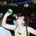 Swigging from the bottle of fizz, Uni: A Party in Snobs Nightclub, Mayflower Street, Plymouth - 18th October 1986