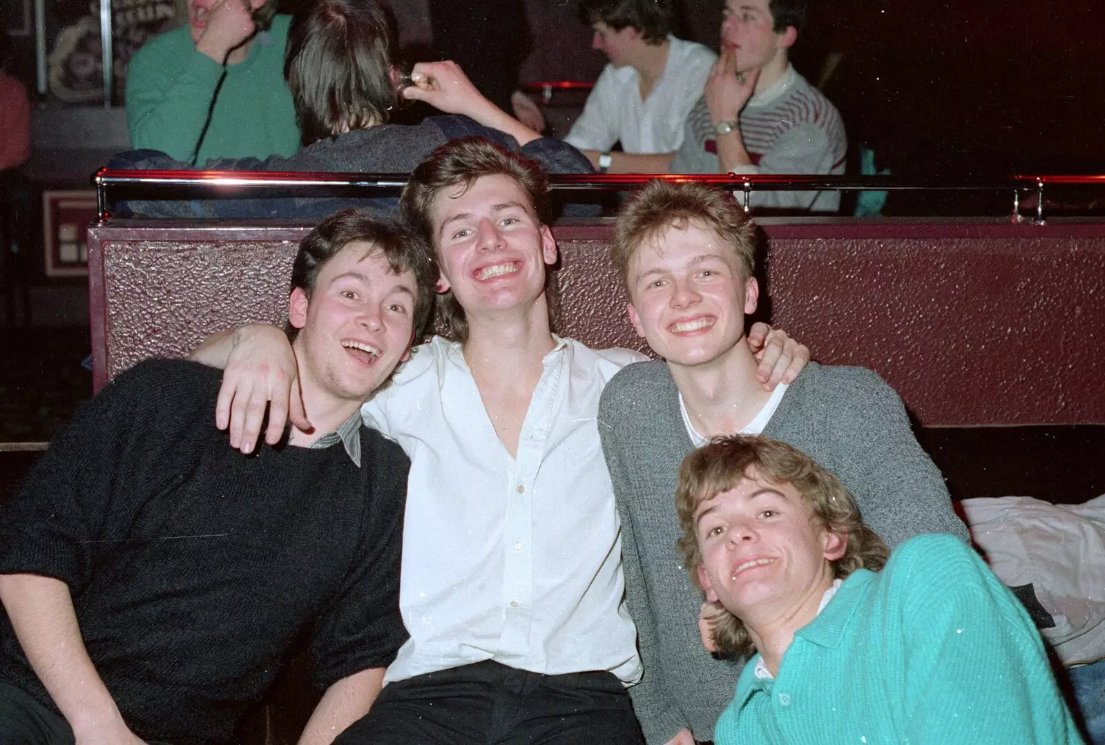 A group of guests, from Uni: A Party in Snobs Nightclub, Mayflower Street, Plymouth - 18th October 1986