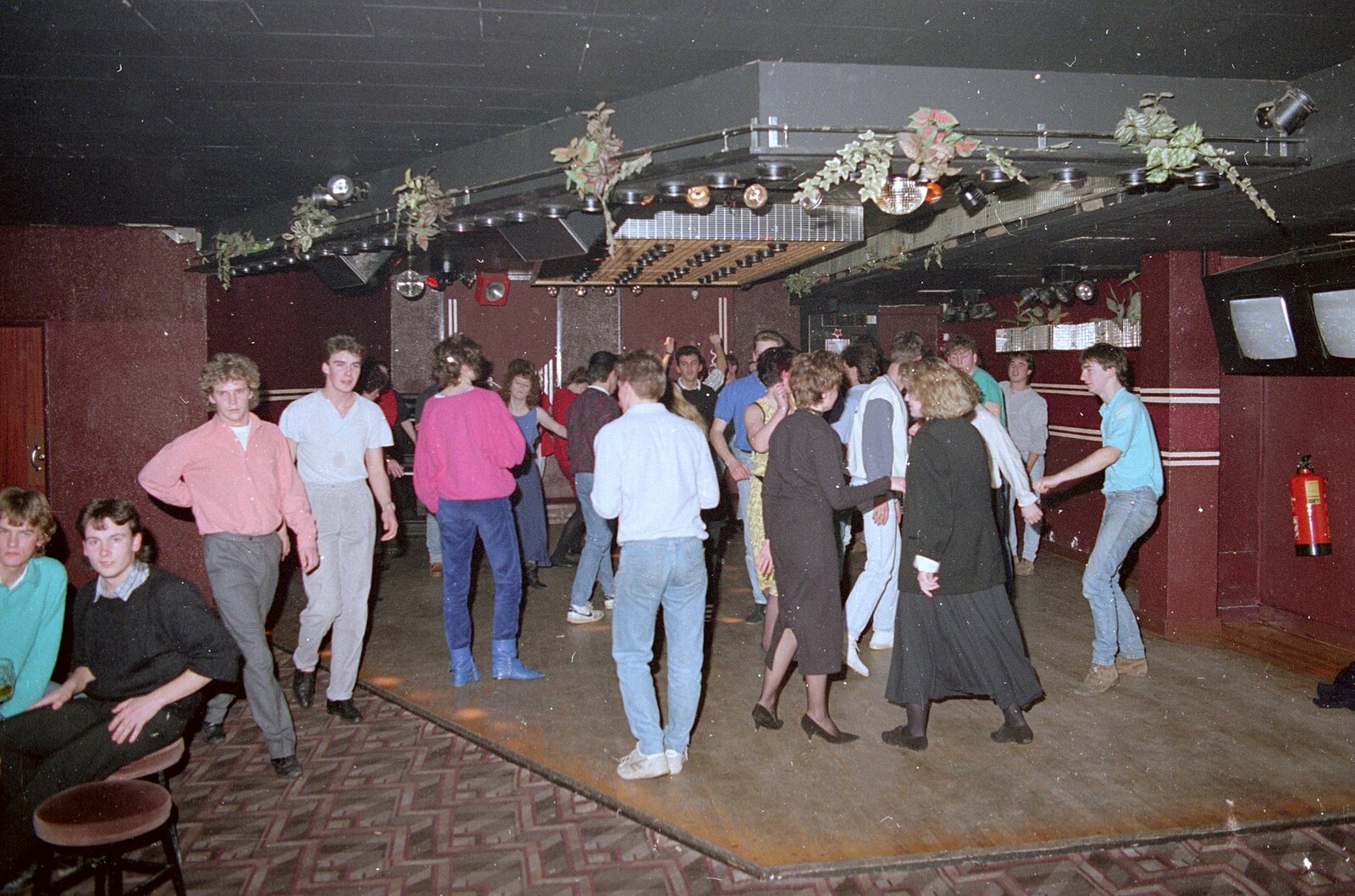 The tiny Snob's dancefloor from Uni: A Party in Snobs Nightclub, Mayflower Street, Plymouth - 18th October 1986