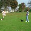 Dave runs about, Uni: A Plymouth Hoe Kickabout, Plymouth, Devon - 20th October 1986