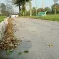 Leaves blow about on a path, Uni: A Plymouth Hoe Kickabout, Plymouth, Devon - 20th October 1986