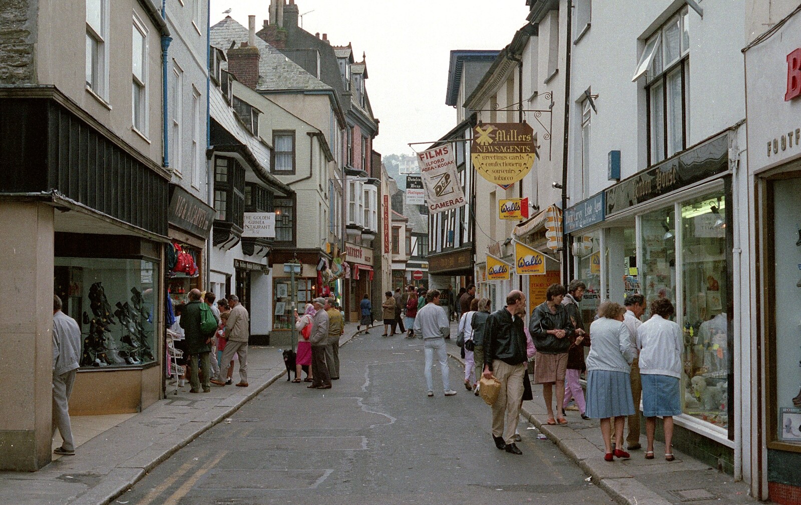 The main street in Looe, Cornwall from Uni: A Plymouth Hoe Kickabout, Plymouth, Devon - 20th October 1986