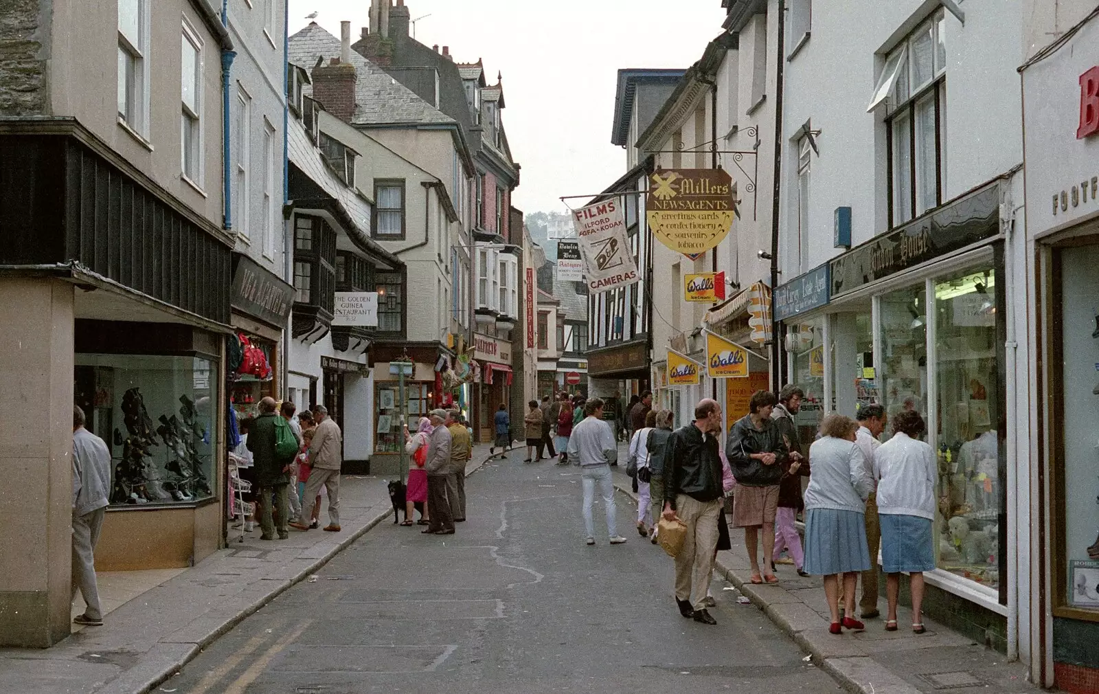 The main street in Looe, Cornwall, from Uni: A Plymouth Hoe Kickabout, Plymouth, Devon - 20th October 1986