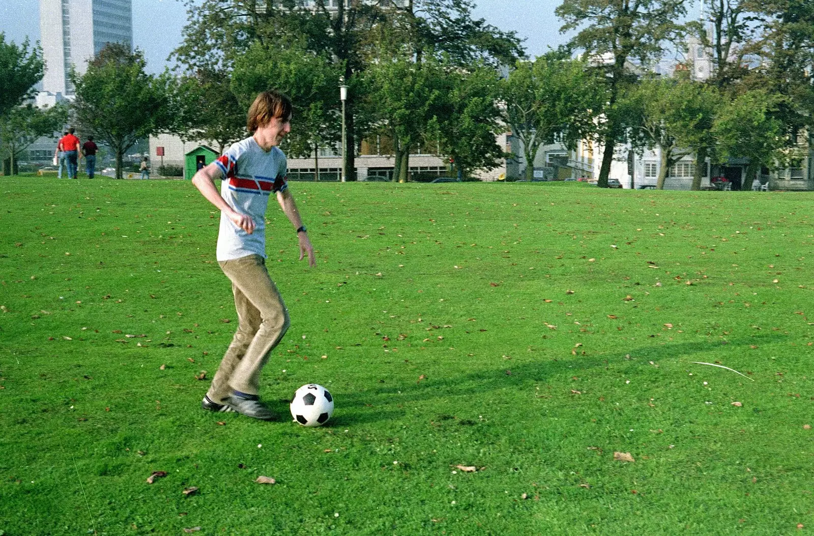 Dave's on the ball, from Uni: A Plymouth Hoe Kickabout, Plymouth, Devon - 20th October 1986