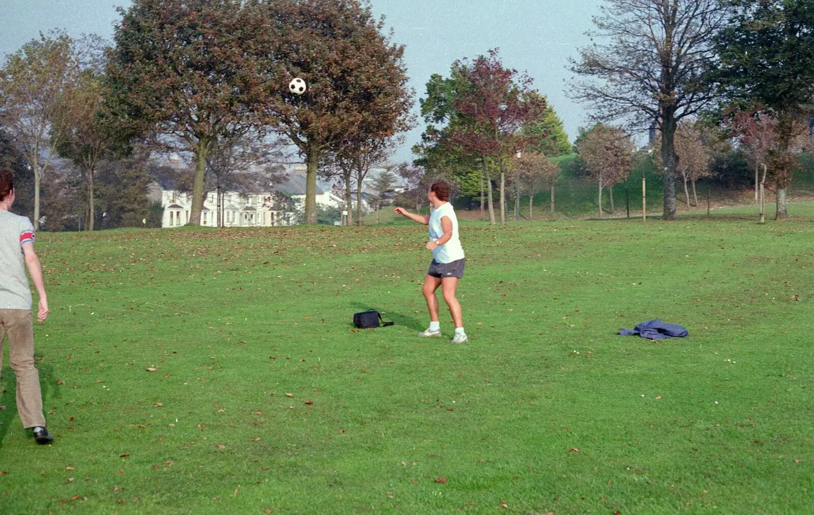 Dave and Andy, from Uni: A Plymouth Hoe Kickabout, Plymouth, Devon - 20th October 1986