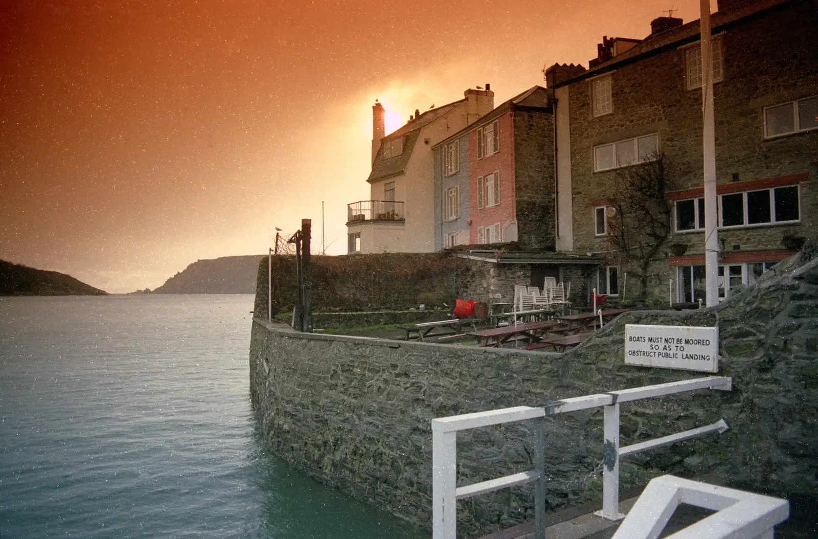 A Cokin 'tobacco' filter gives a mood shot, from Uni: The Plymouth Polytechnic Satique Project, Salcombe and Plymouth - 10th November 1986