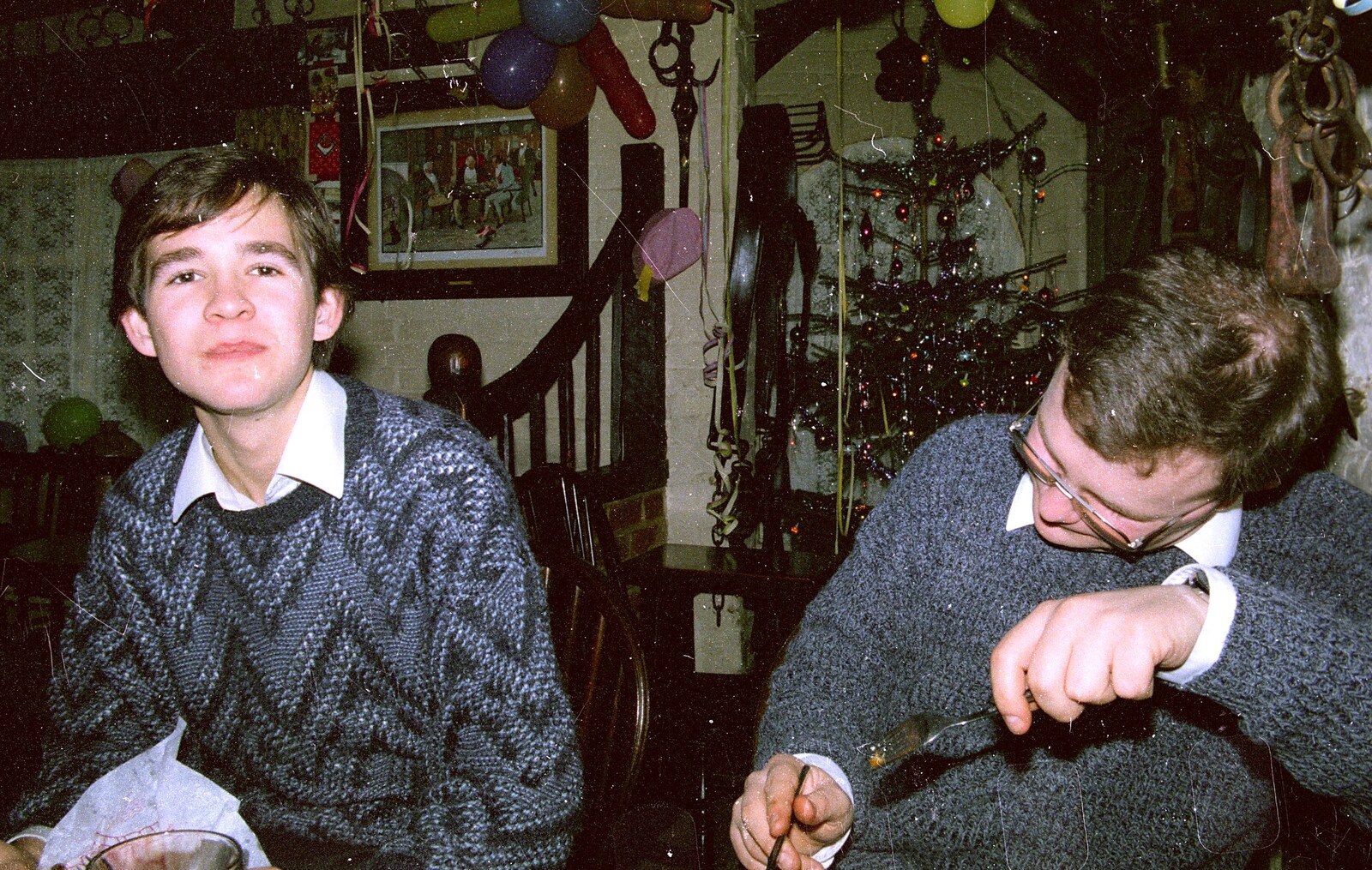Phil and Hamish from A Bit of Bracken Way Pre-Christmas, Walkford, Dorset - 24th December 1986