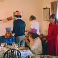 Caroline looks over, Christmas with Neil and Caroline, Burton, Dorset - 25th December 1986