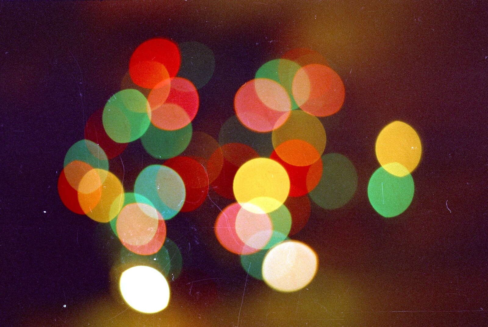Out-of-focus Christmas lights from Christmas with Neil and Caroline, Burton, Dorset - 25th December 1986