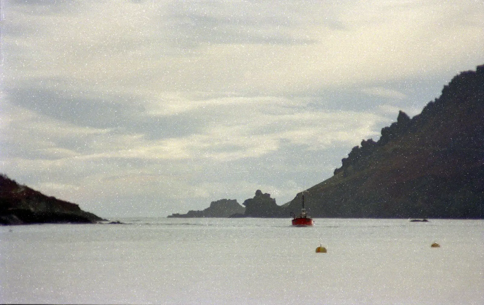 A fishing boat trundles up the river at Salcombe, from Uni: The Satique Project, Salcombe and Plymouth - 15th January 1987