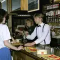 The deputy landlady of the JSV looks on, Uni: The Satique Project, Salcombe and Plymouth - 15th January 1987