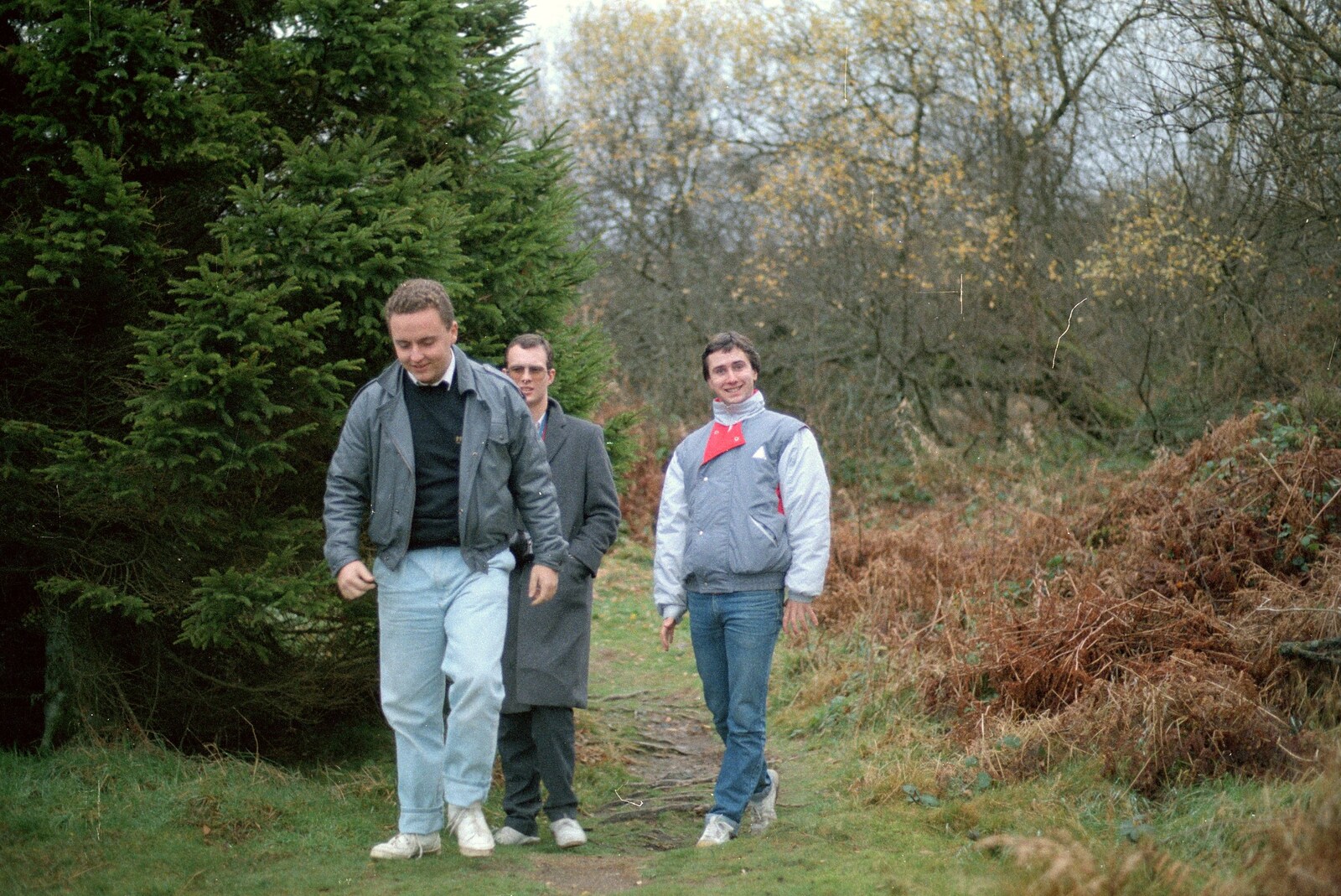 Andy Bray, Chris Beard and Riki Stewart from Uni: A Trip to Venford Resevoir, Dartmoor, Devon - 18th January 1987