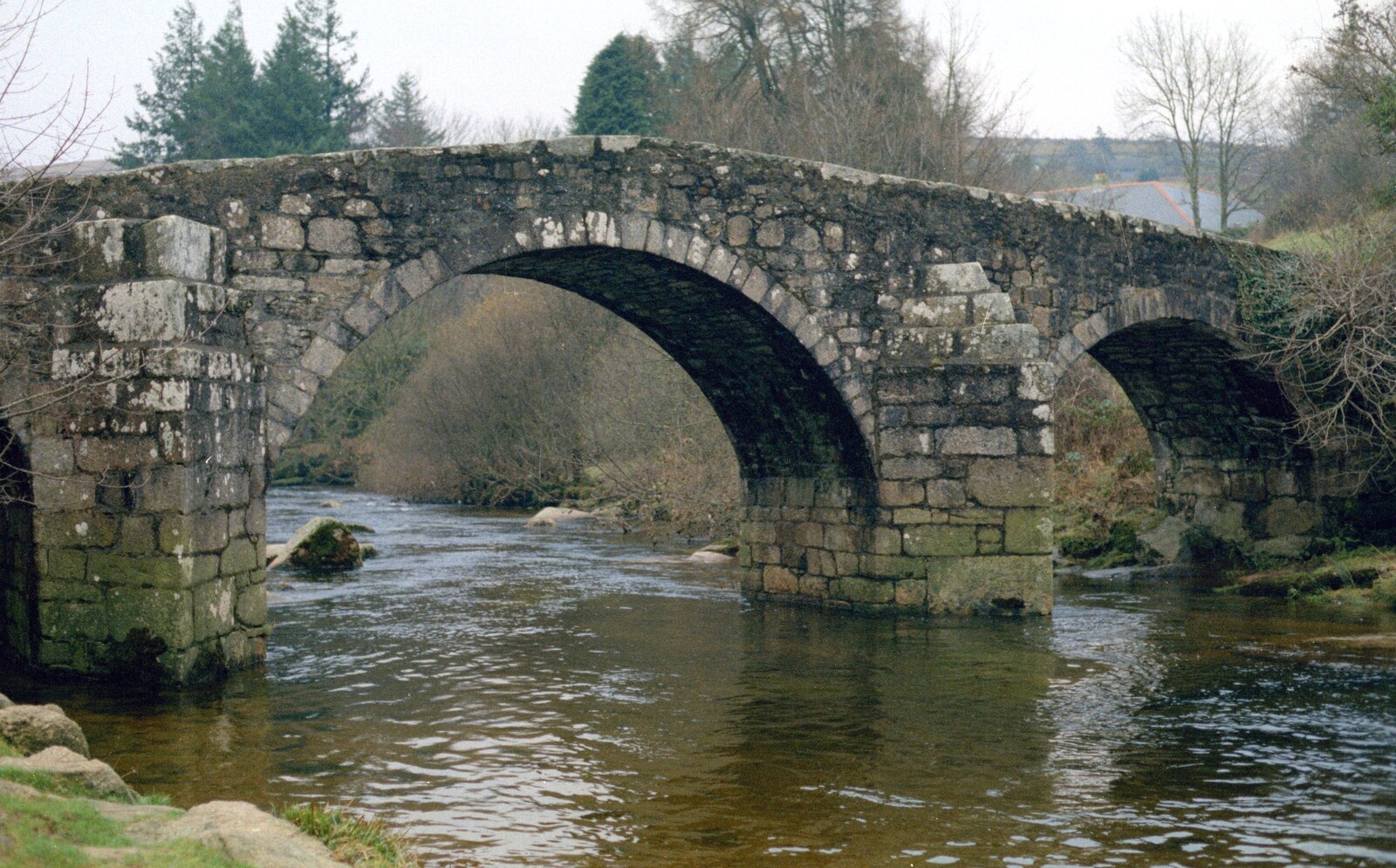 The bridge at Badger's Holt from Uni: A Trip to Venford Resevoir, Dartmoor, Devon - 18th January 1987