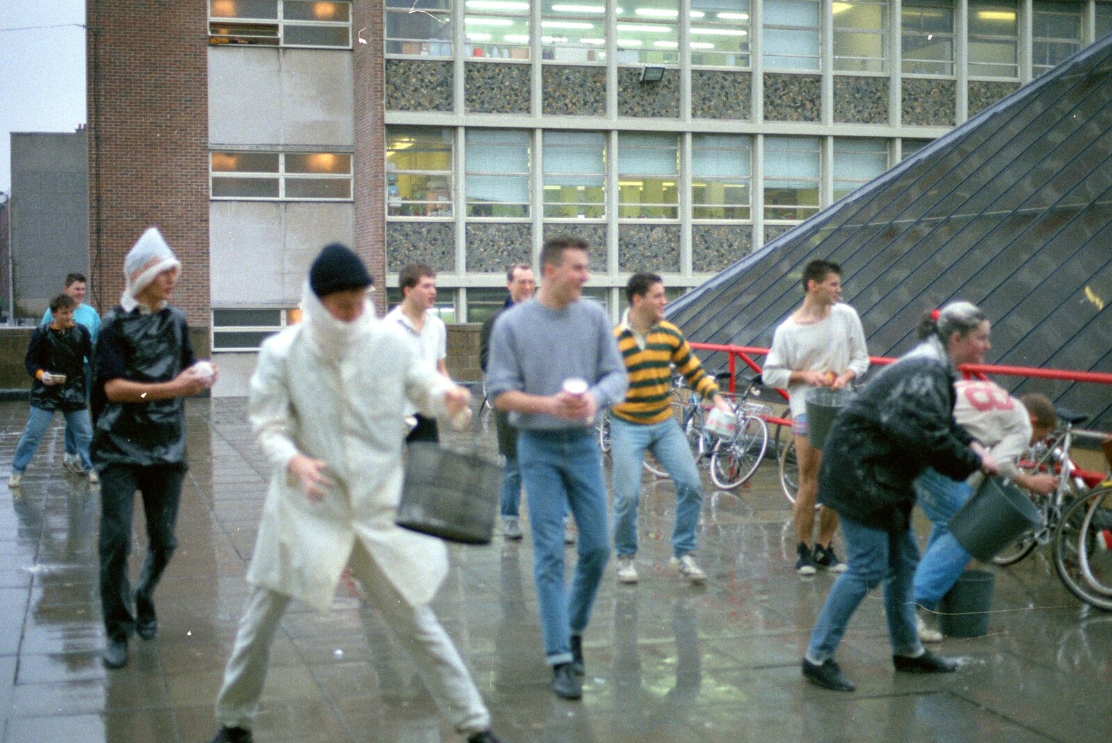 A confrontation builds from Uni: The Pirate RAG Hit Squad, Plymouth Polytechnic, Devon - 8th February 1987