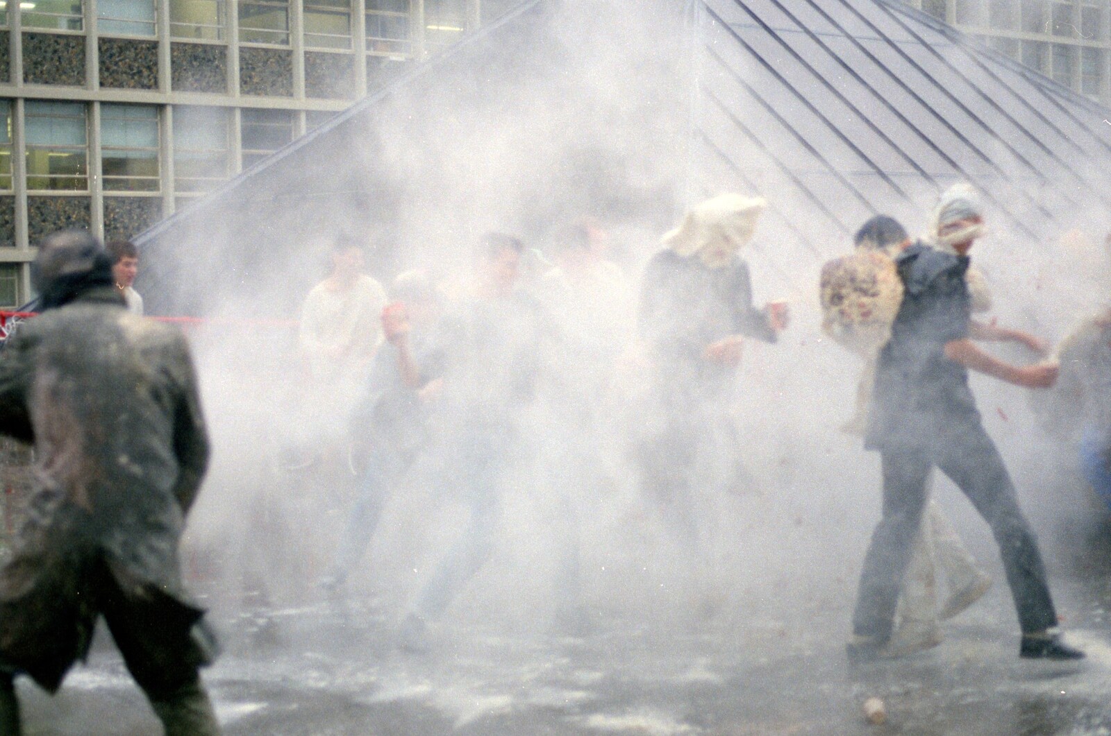 There's a massive cloud of flour from Uni: The Pirate RAG Hit Squad, Plymouth Polytechnic, Devon - 8th February 1987