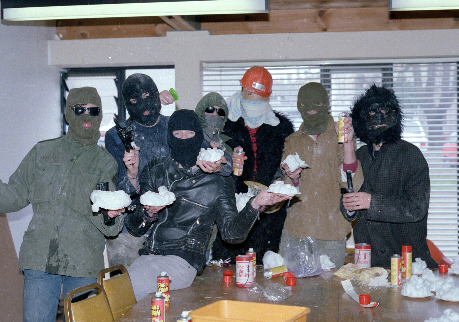 The Hit Squad is ready with shaving-foam pies from Uni: The Pirate RAG Hit Squad, Plymouth Polytechnic, Devon - 8th February 1987