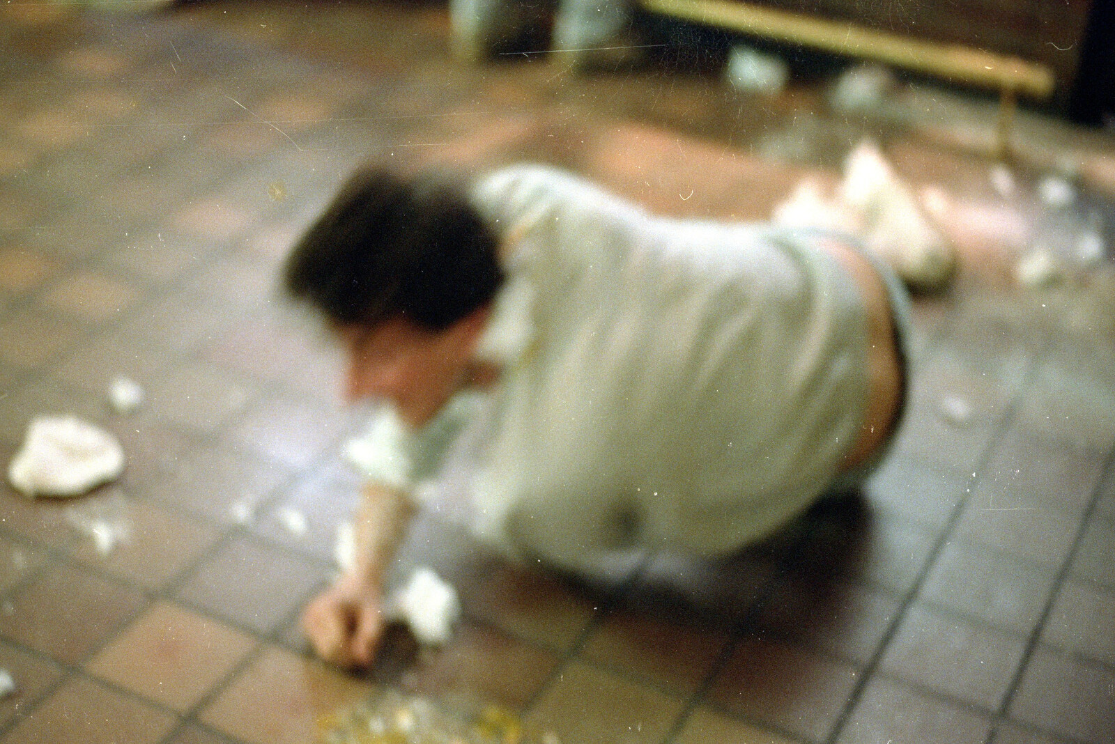 A blurry victim from Uni: The Pirate RAG Hit Squad, Plymouth Polytechnic, Devon - 8th February 1987