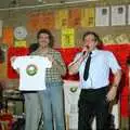 Sam Kennedy holds up a Rainbow teeshirt, Uni: Pirate RAG Bash, Games Nights and Brian's Beard, PPSU, Plymouth - 10th February 1987