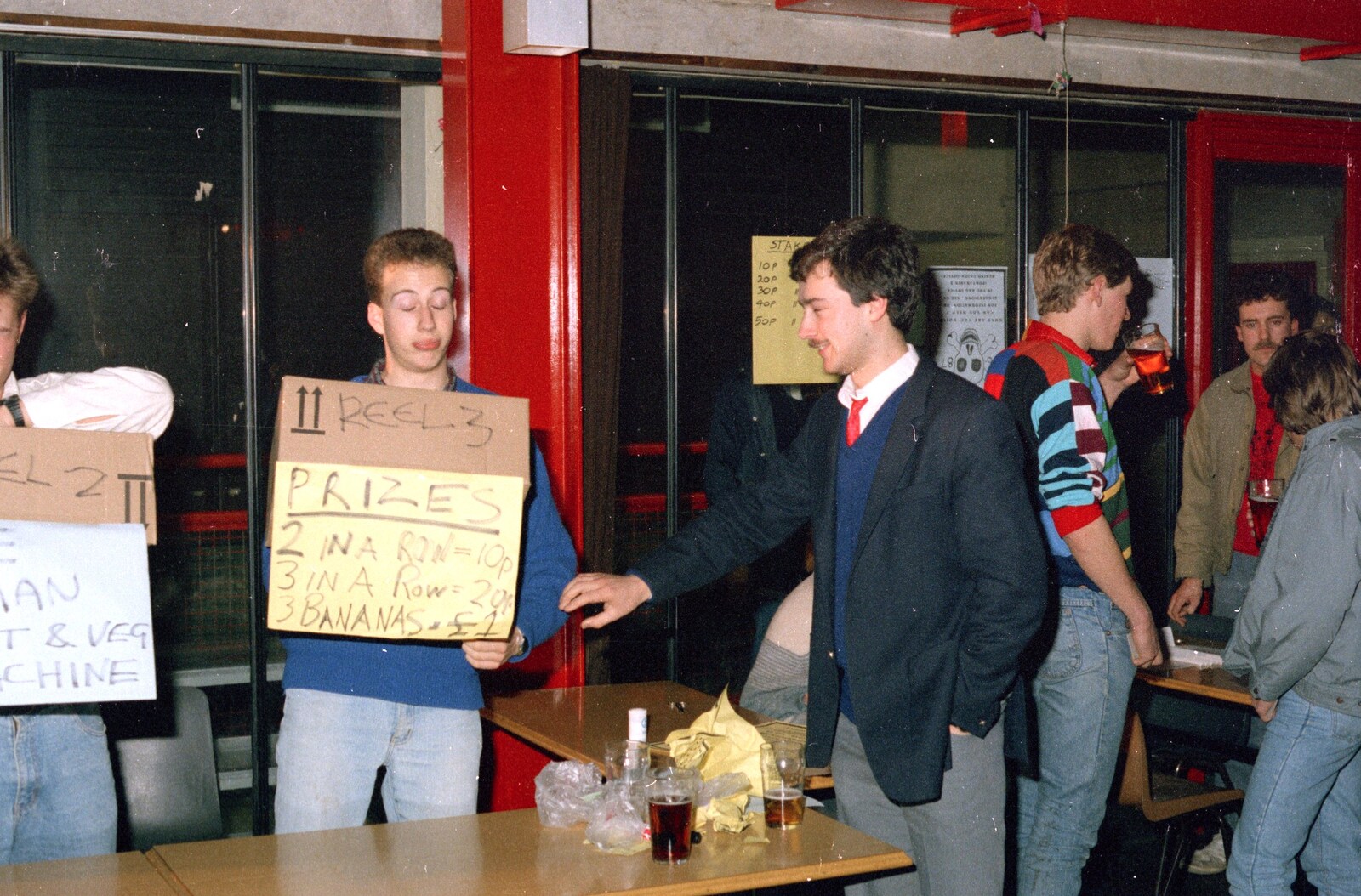 Mark Wilkins has a go from Uni: Pirate RAG Bash, Games Nights and Brian's Beard, PPSU, Plymouth - 10th February 1987