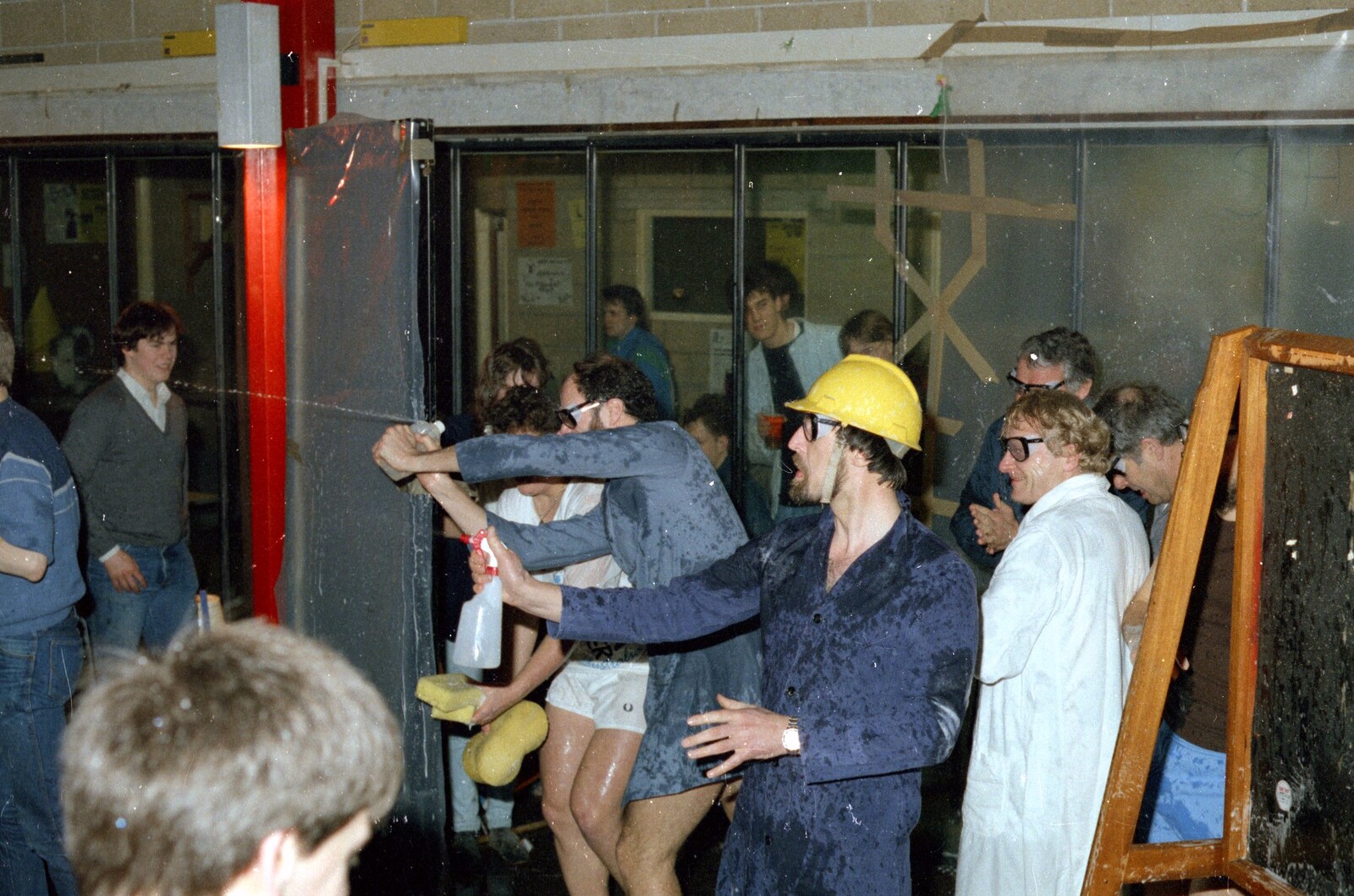 One of the lecturers gets some revenge from Uni: Pirate RAG Bash, Games Nights and Brian's Beard, PPSU, Plymouth - 10th February 1987
