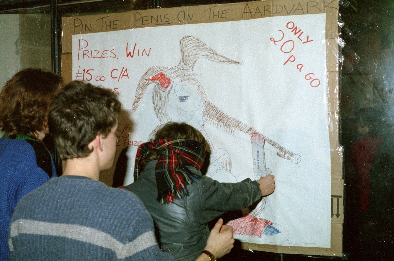A 'pin the penis on the aadvark' game from Uni: Pirate RAG Bash, Games Nights and Brian's Beard, PPSU, Plymouth - 10th February 1987