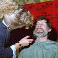 The shave commences, Uni: Pirate RAG Bash, Games Nights and Brian's Beard, PPSU, Plymouth - 10th February 1987