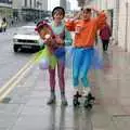 A couple of tutus on Mayflower Street, Uni: The PPSU Pirate RAG Parade, Plymouth, Devon - 14th February 1987