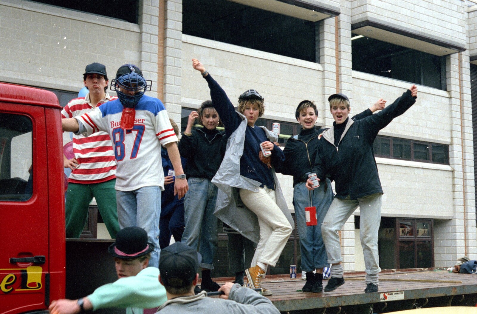 An American football theme from Uni: The PPSU Pirate RAG Parade, Plymouth, Devon - 14th February 1987