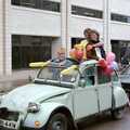 Another 2CV drives by, Uni: The PPSU Pirate RAG Parade, Plymouth, Devon - 14th February 1987