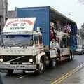 A float passes the Sherwell Centre on North Hill, Uni: The PPSU Pirate RAG Parade, Plymouth, Devon - 14th February 1987