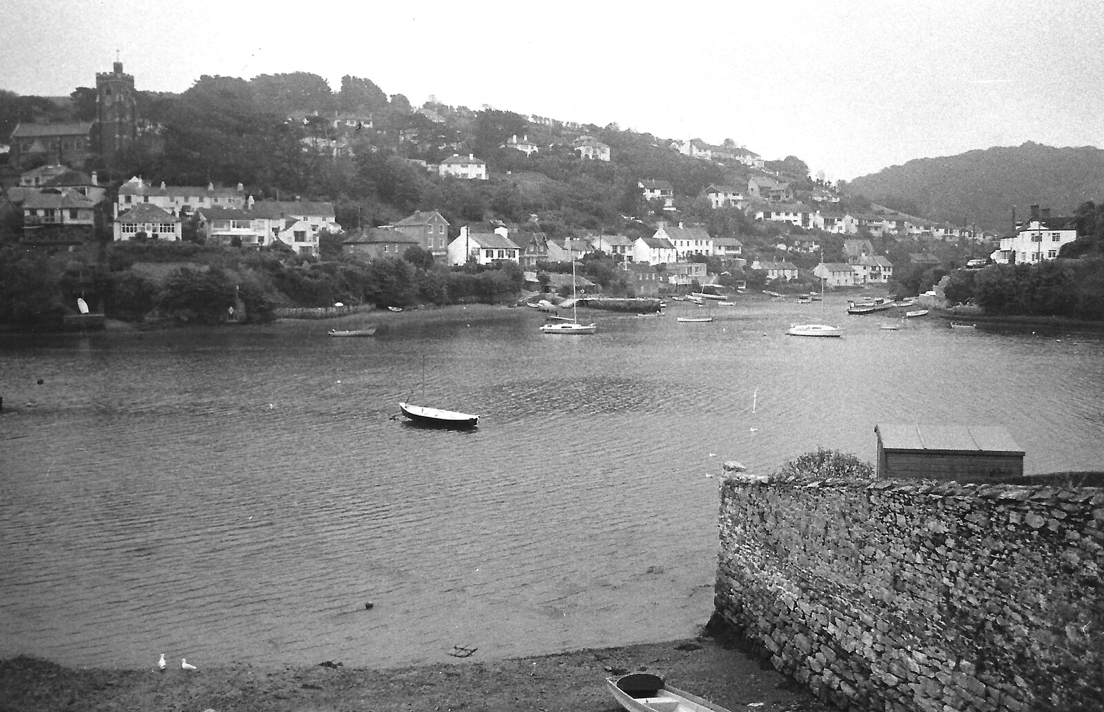 Newton Ferrers/Noss Mayo from Uni: The Second Year in Black and White, Plymouth Polytehnic, Devon - 8th March 1987
