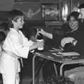 Dai Edwards hands out a prize in a Jiu-Jitsu competition, Uni: The Second Year in Black and White, Plymouth Polytehnic, Devon - 8th March 1987