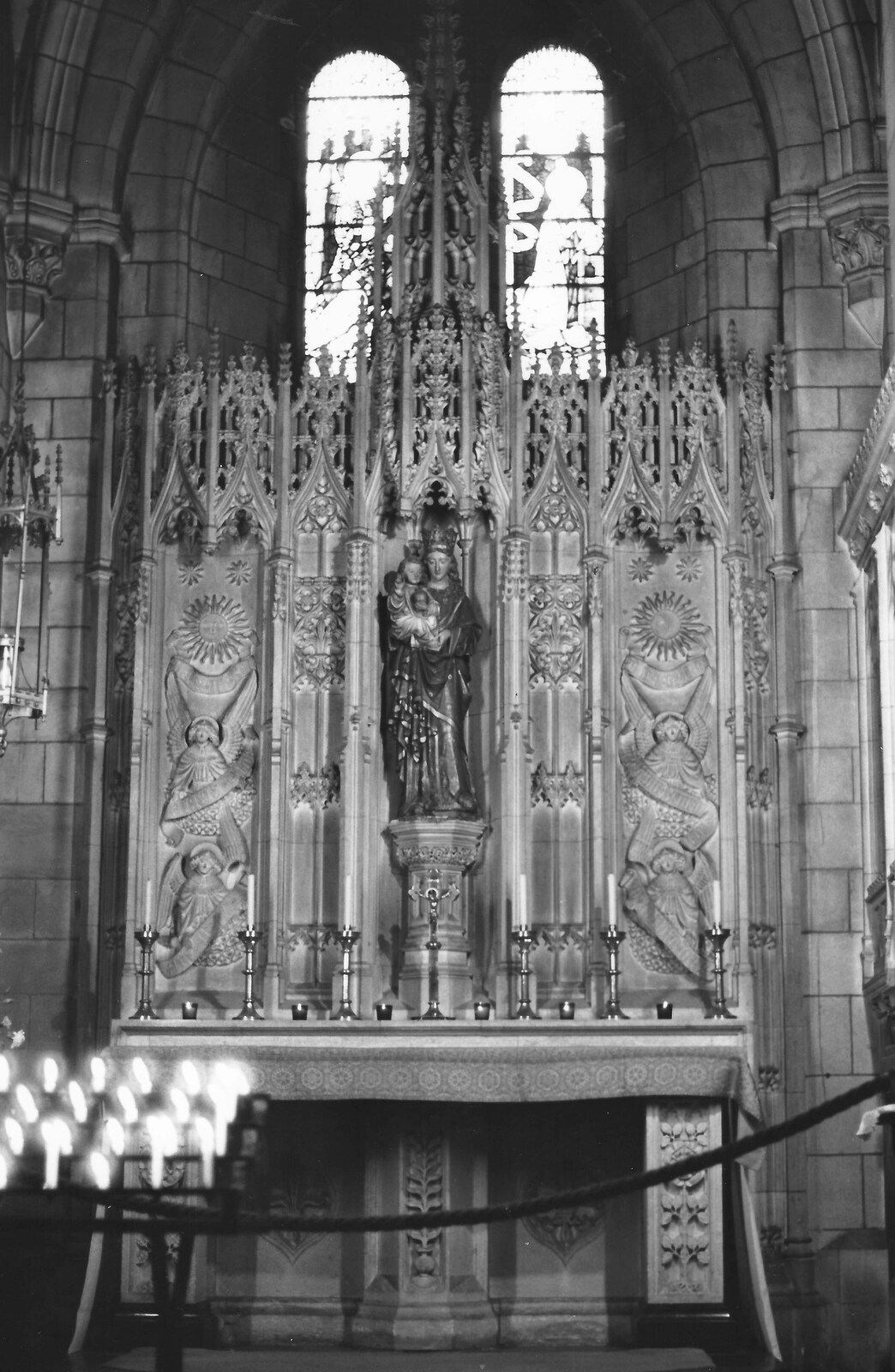 An ornamental feature in Buckfast Abbey from Uni: The Second Year in Black and White, Plymouth Polytehnic, Devon - 8th March 1987