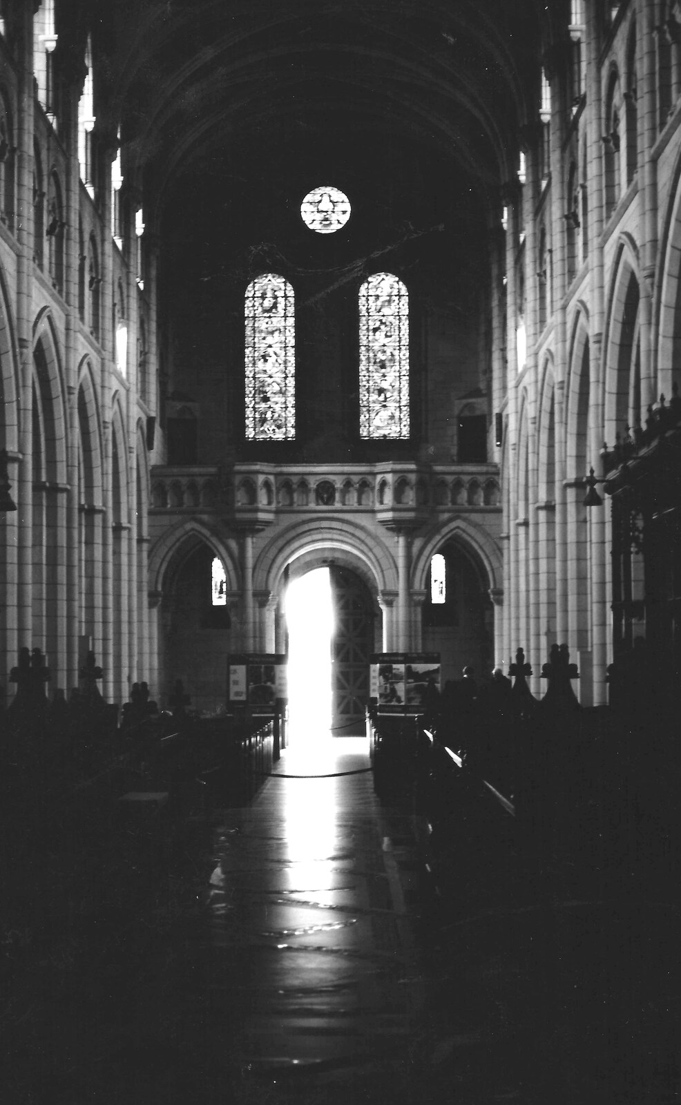 The nave in Buckfast Abbey from Uni: The Second Year in Black and White, Plymouth Polytehnic, Devon - 8th March 1987