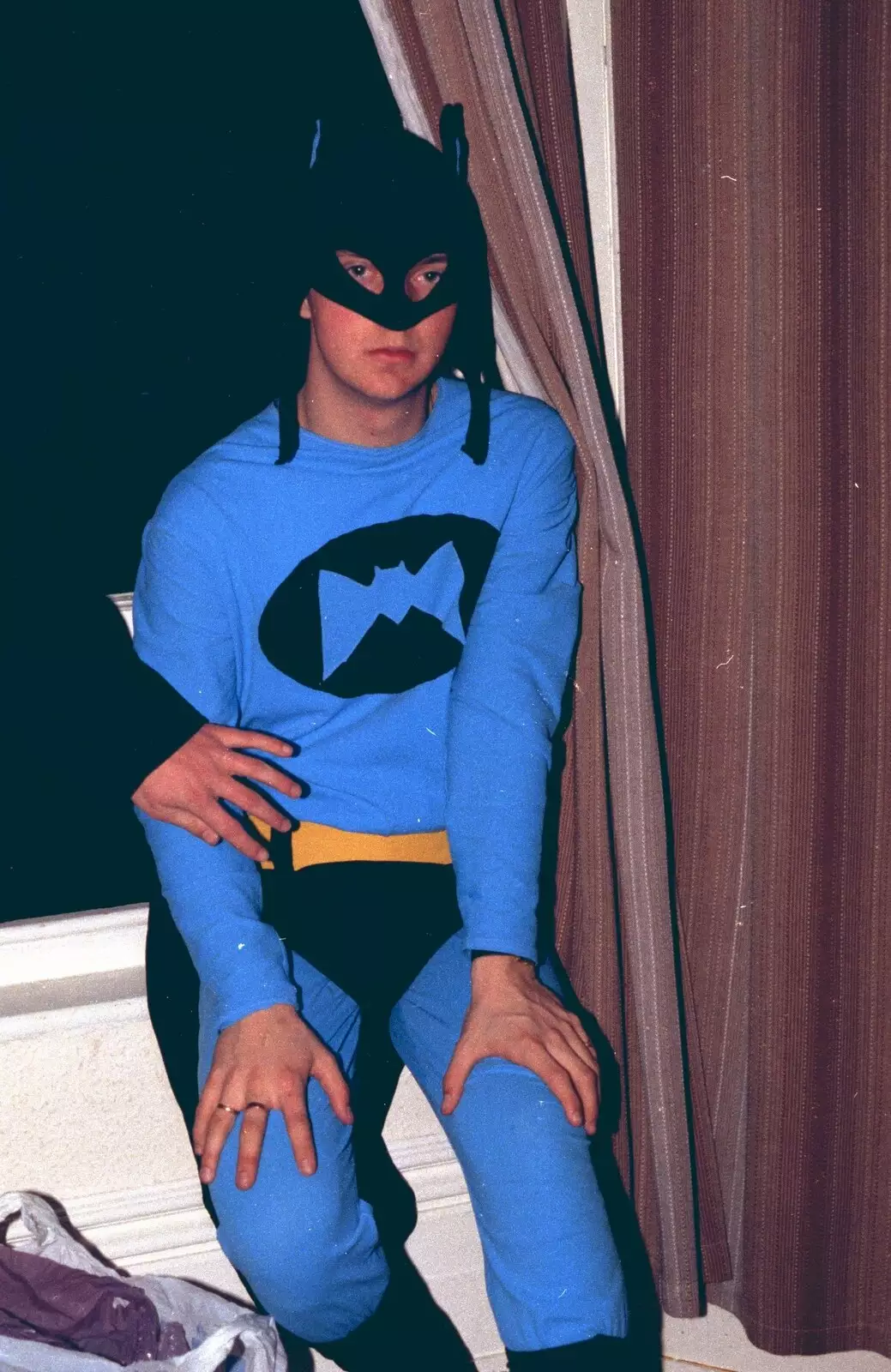 Batman looks glum, from Uni: Simon Read's Party, North Road East, Plymouth - 10th March 1987