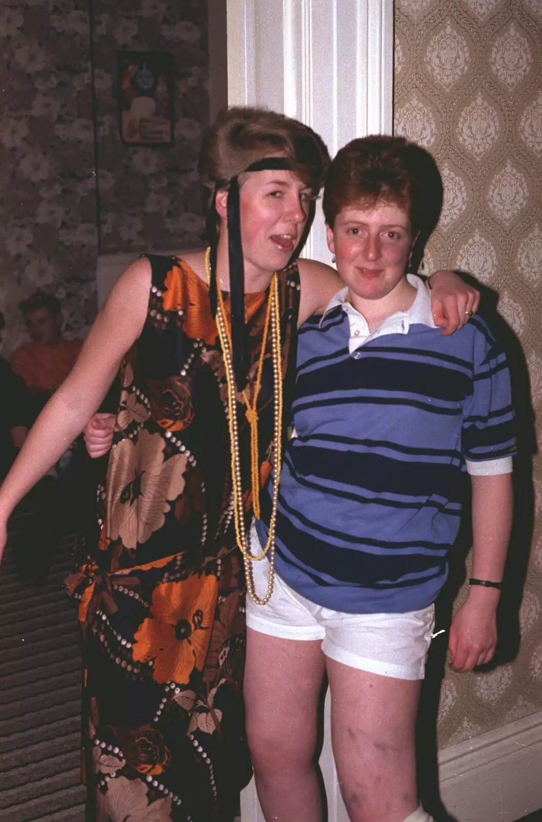 Zoë from Psychology and her friend, from Uni: Simon Read's Party, North Road East, Plymouth - 10th March 1987