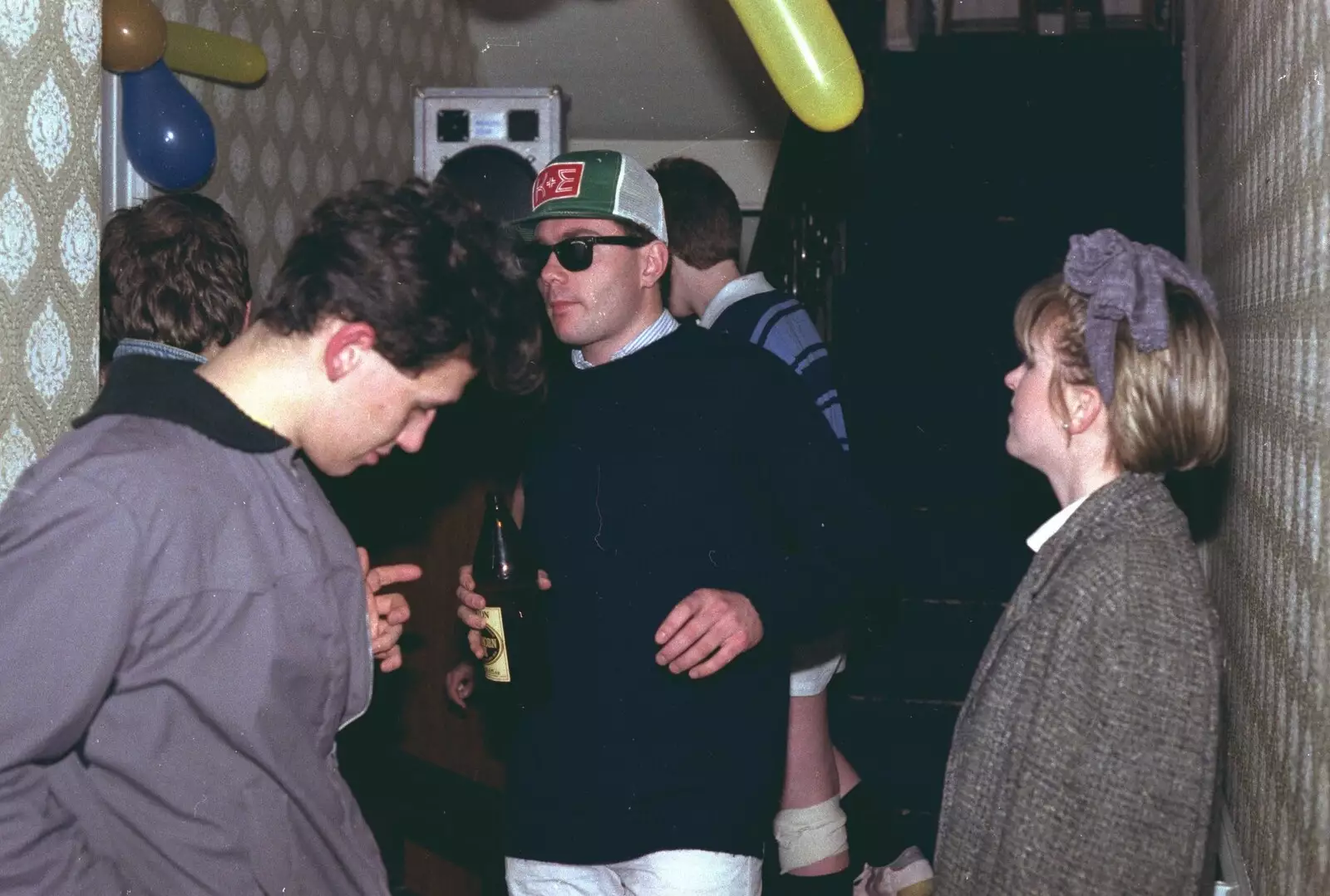 Martin at the bottom of the stairs, from Uni: Simon Read's Party, North Road East, Plymouth - 10th March 1987