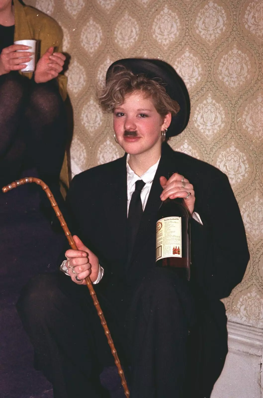 A Charlie Chaplin, from Uni: Simon Read's Party, North Road East, Plymouth - 10th March 1987