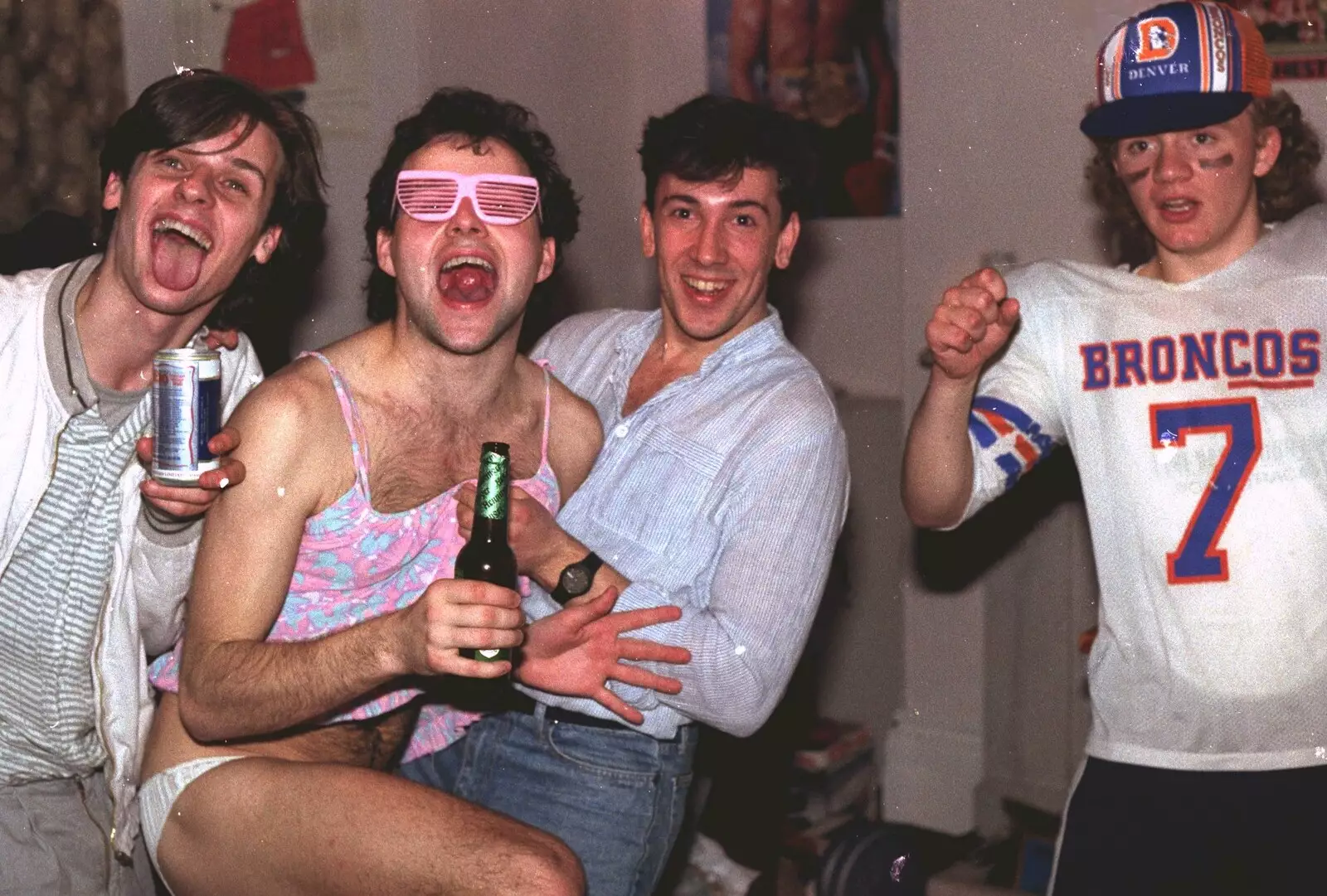 Ian Dunwoody apparently wearing girls' knickers, from Uni: Simon Read's Party, North Road East, Plymouth - 10th March 1987