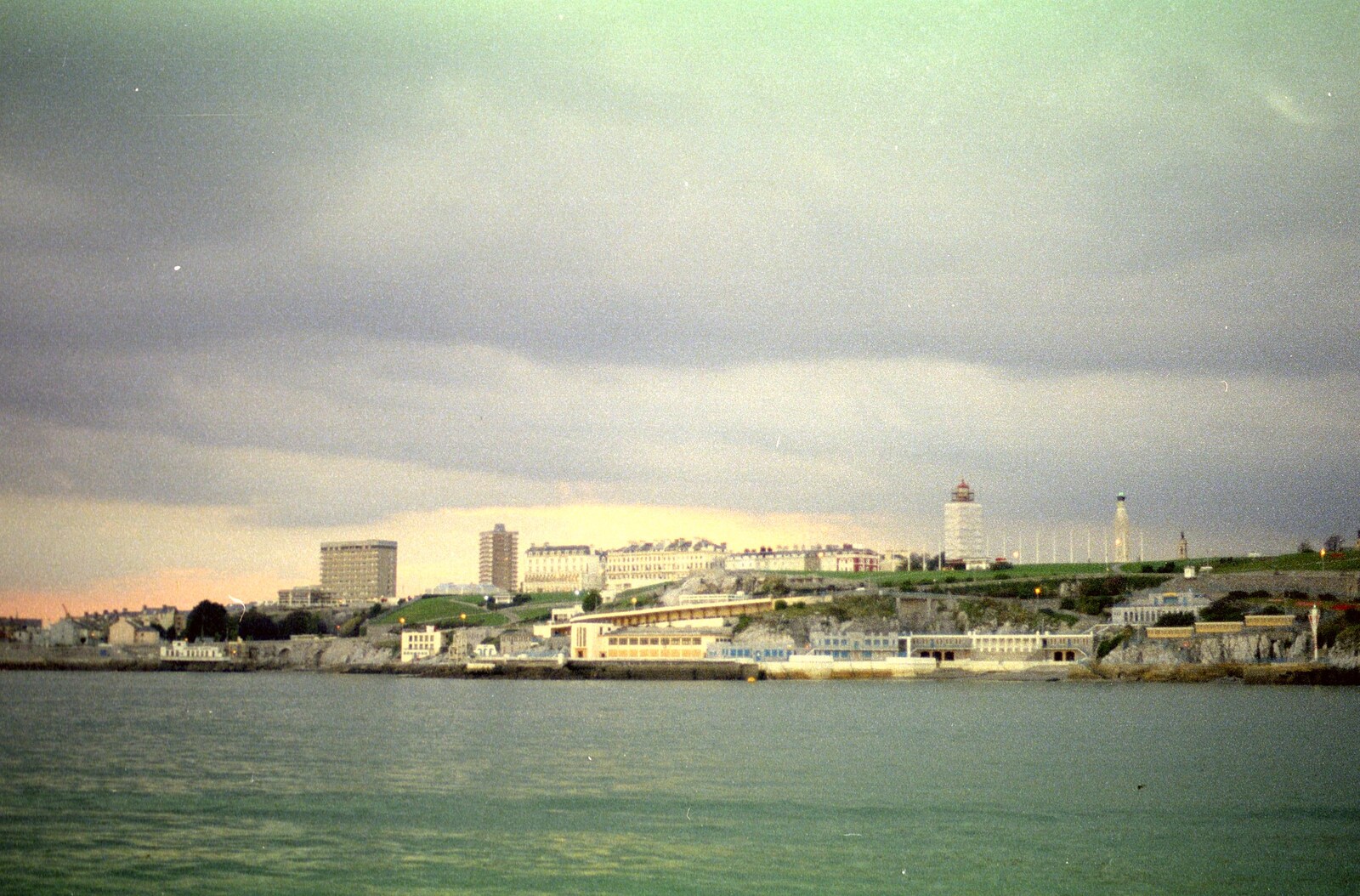 A view of Plymouth Hoe from the Sound from A Trip to Trotsky's Mount, Dartmoor, Devon - 20th March 1987